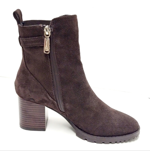 Blondo Tobi Bootie Waterproof Brown Suede Size 8.5 M B6648 DD343 - Picture 4 of 10